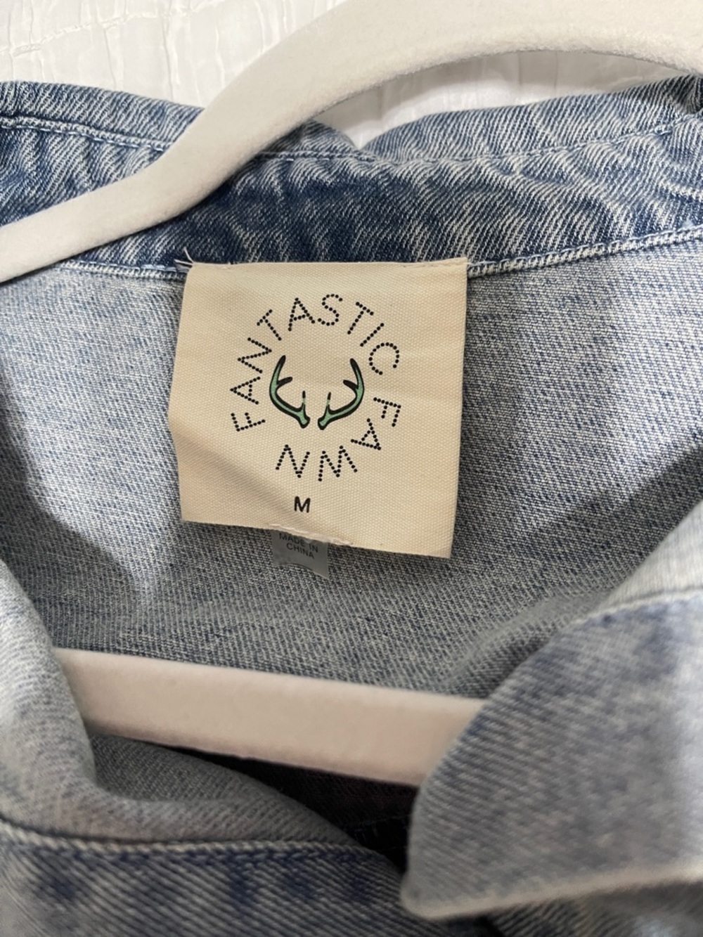 Fantastic Fawn Red and Blue Plaid Denim Shacket - Picture 3 of 4